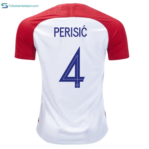 Camiseta Croatia 1ª Perisic 2018 Rojo